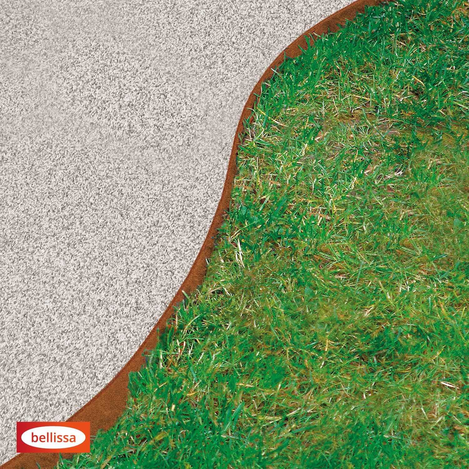 Belissa Rasenkante Corten - Doppelt geschweißte Oberseite - Länge: 115 cm Höhe: 13 cm