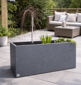 Pflanzkübel / Hochbeet – Stahl – 120x40x50cm Anthrazitgrau Lackiert